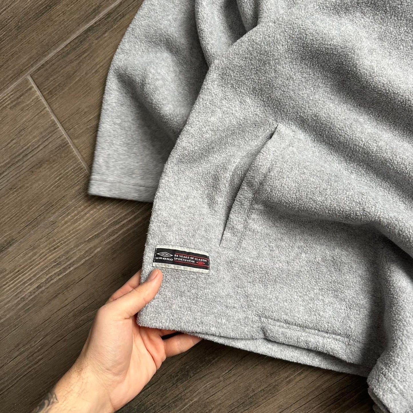 Umbro grey quarter zip fleece sweatshirt