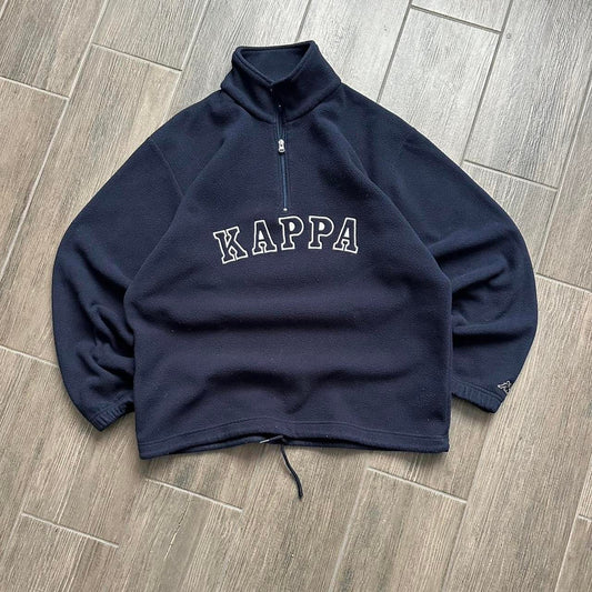 Kappa fleece navy y2k baggy jumper