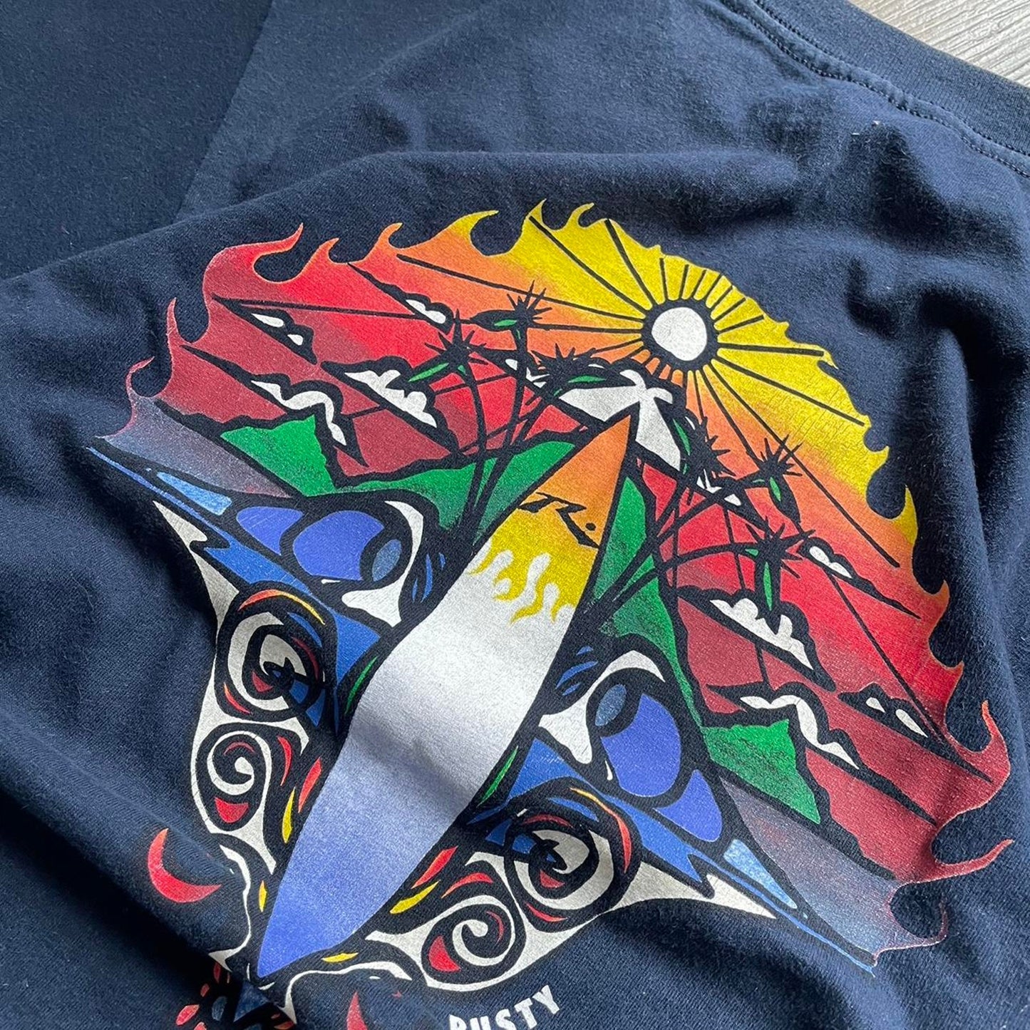 Rusty y2k vintage navy baggy M tee