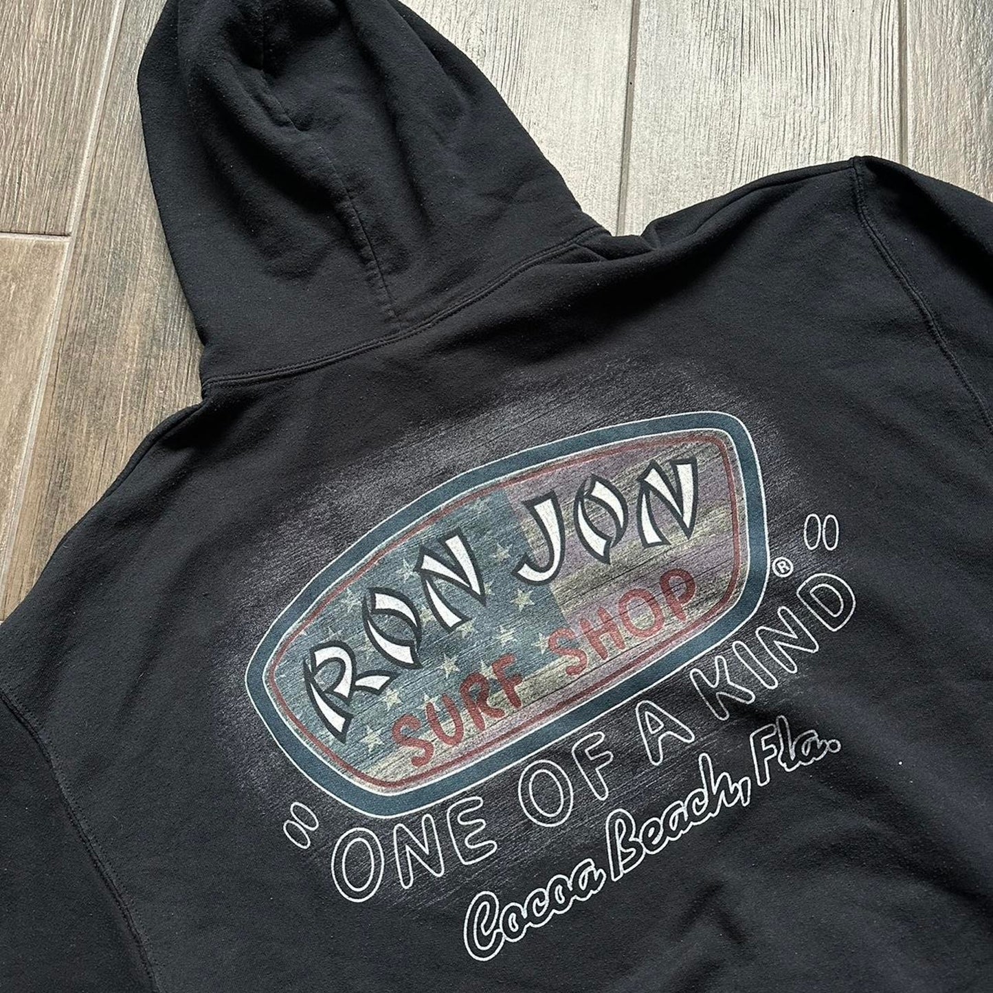Ron Jon black surf-wear y2k XL hoodie