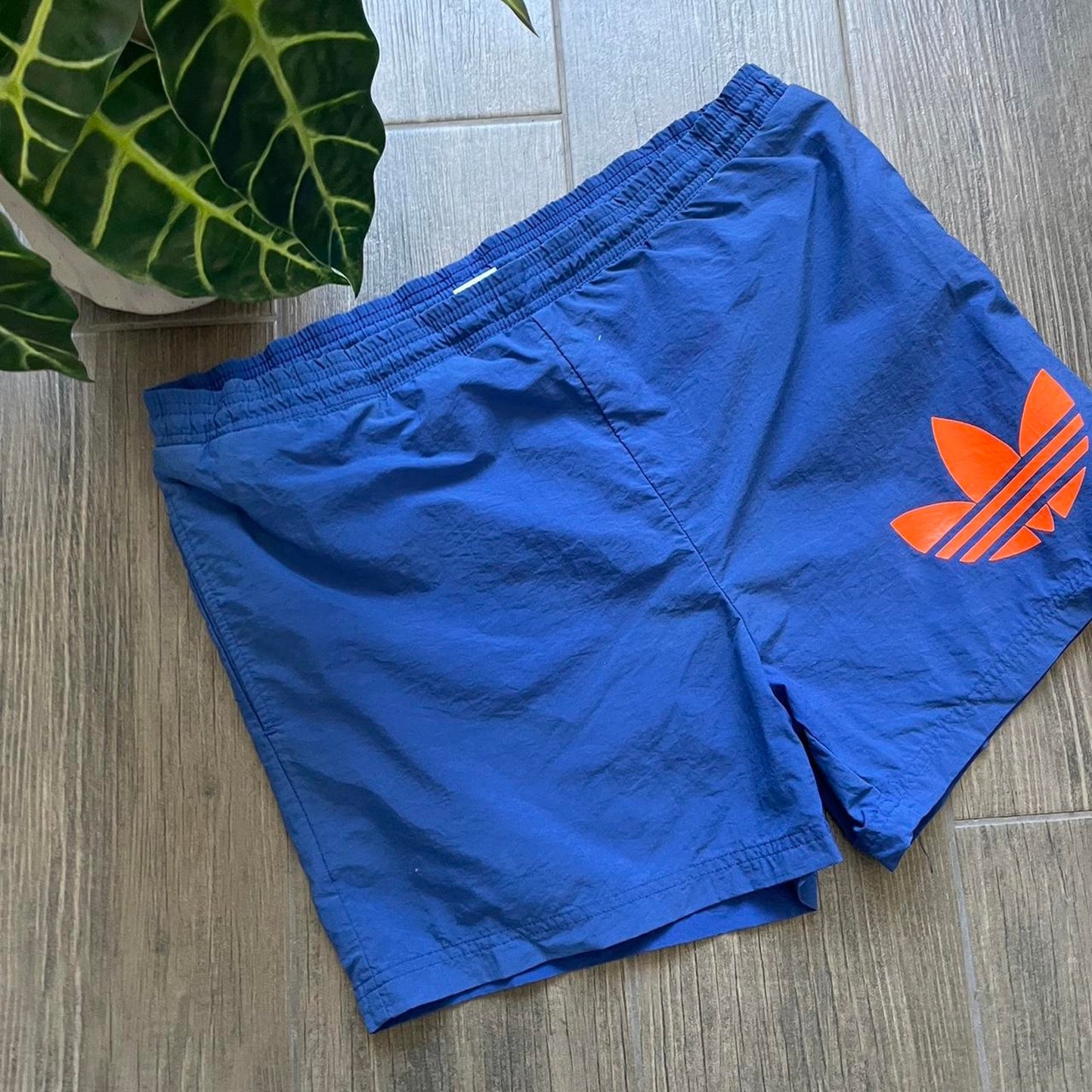 Adidas blue baggy y2k nylon shorts