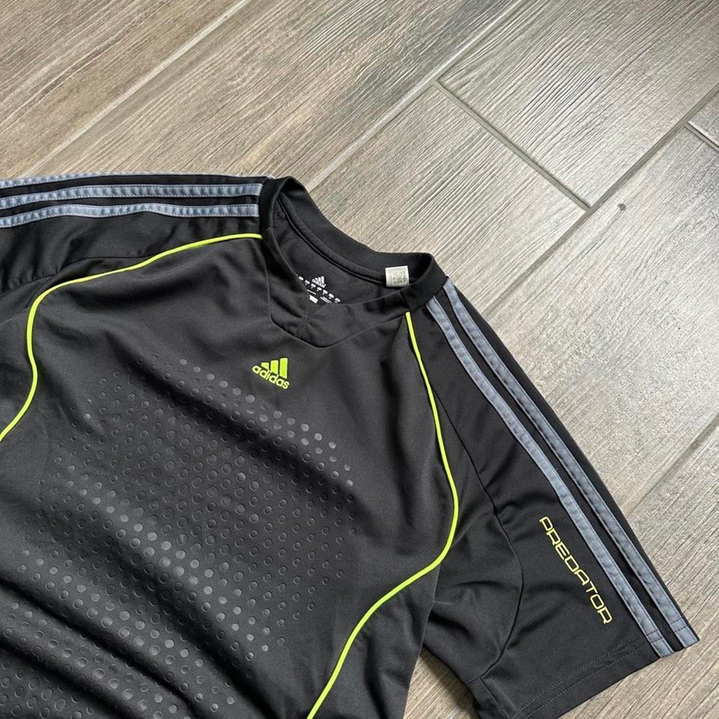 Adidas black and yellow sportswear shirt