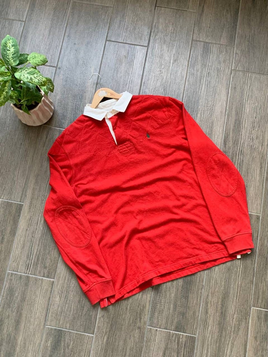 Polo Ralph Lauren red vintage rugby jumper