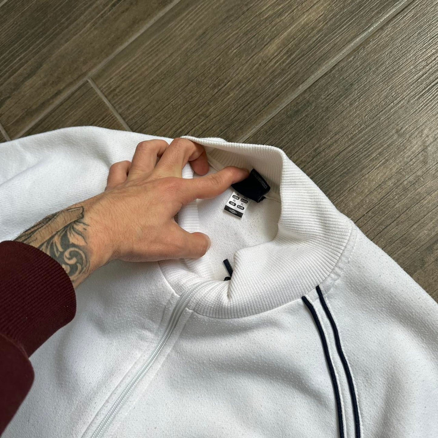 White umbro zip up vintage