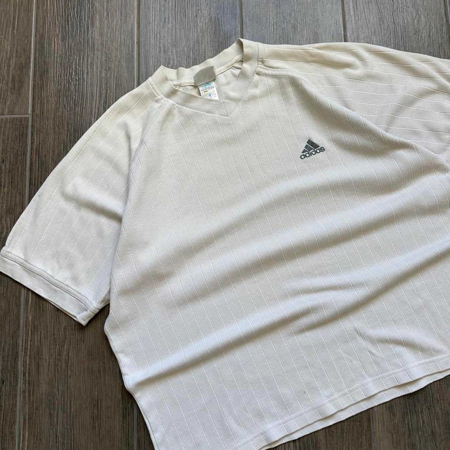 Adidas white cropped tee