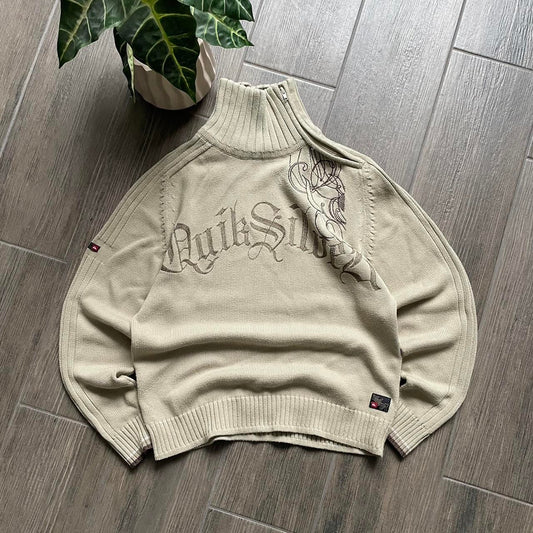 Quiksilver knitted surfwear y2k winter baggy vintage S jumper