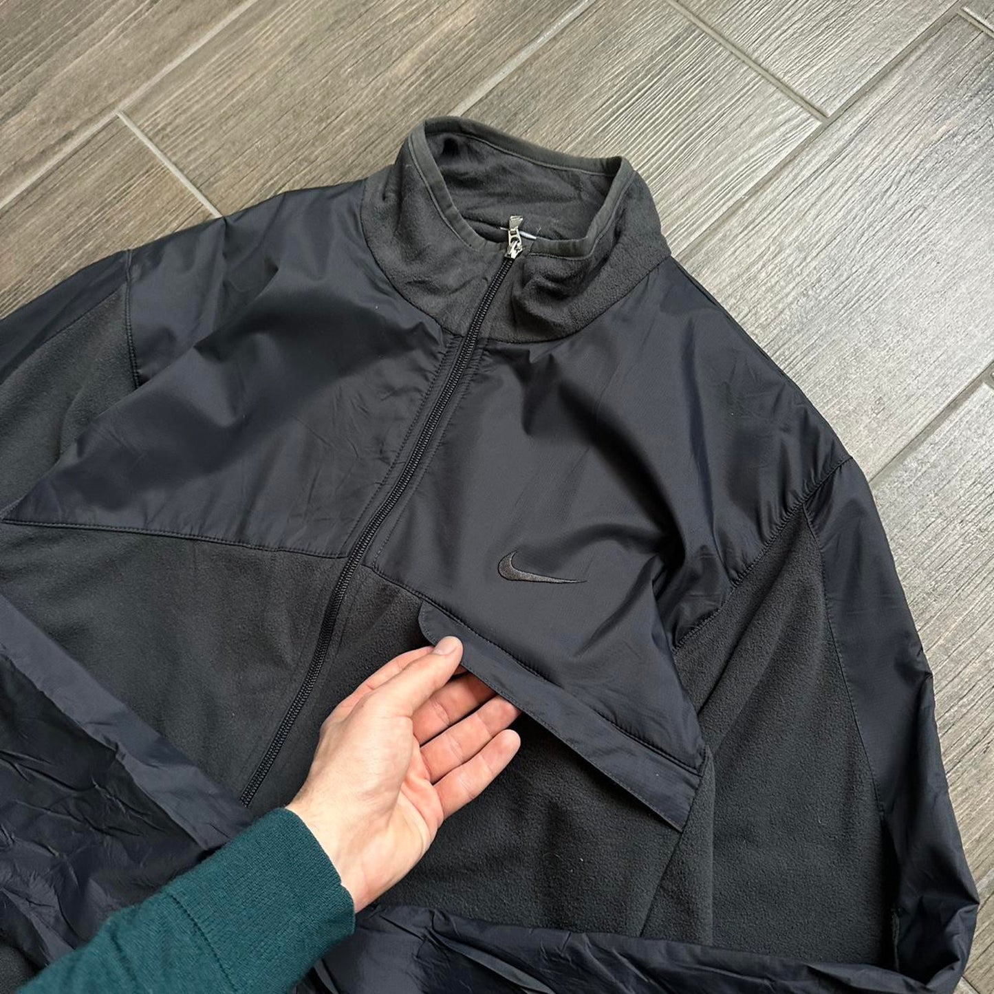 Nike black fleece y2k jacket