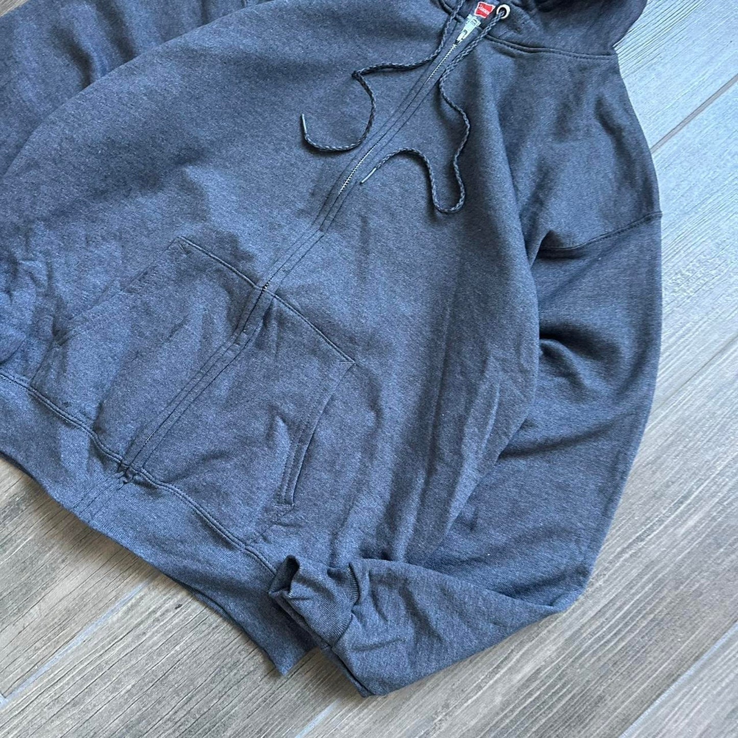Y2k grey zip baggy M hoodie