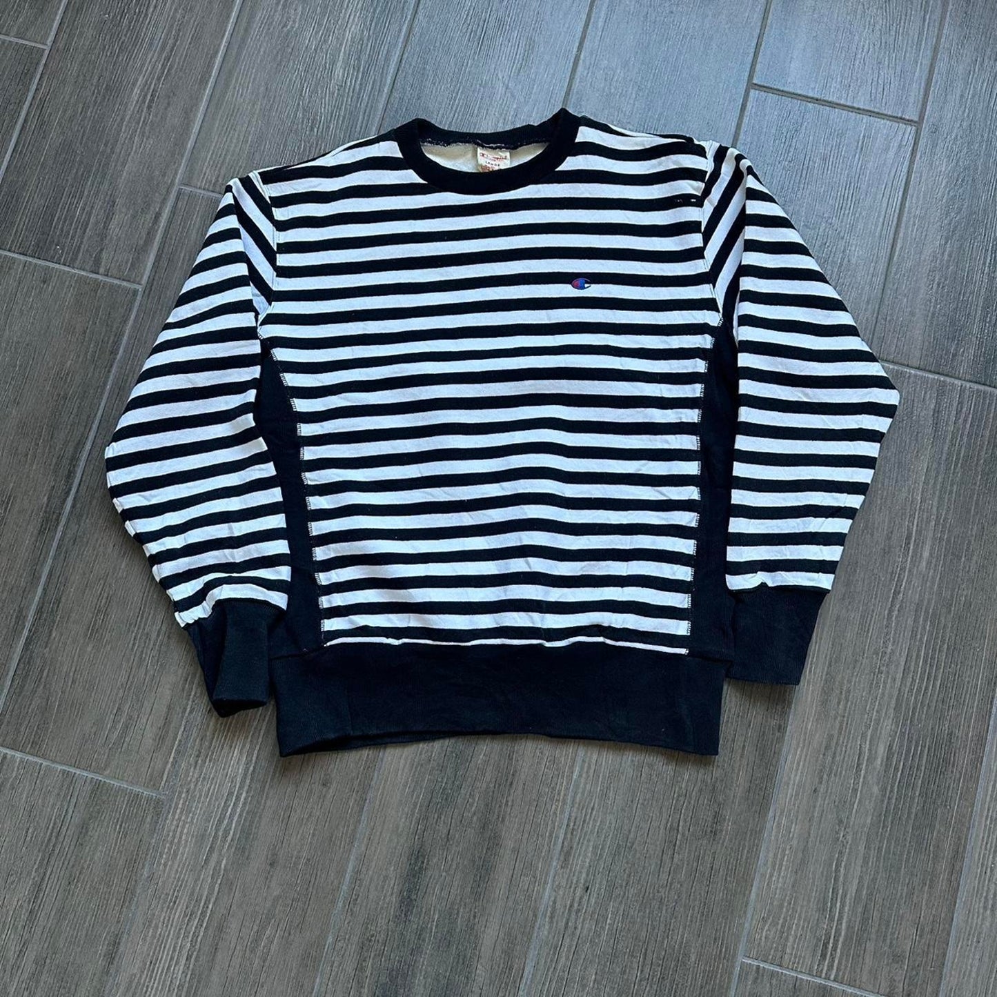 Champion striped M y2k sweatshirt