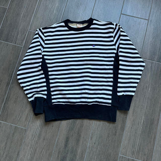 Champion striped M y2k sweatshirt