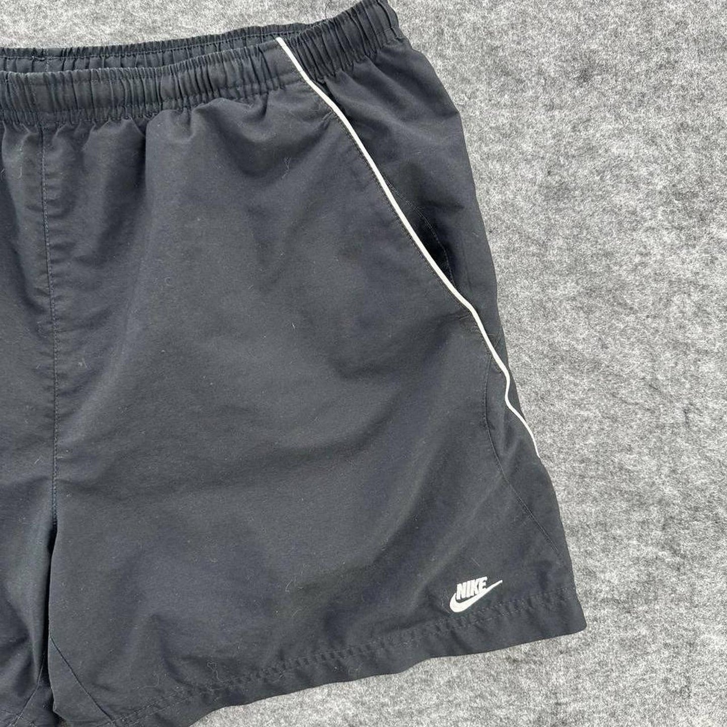 Nike black shorts with white