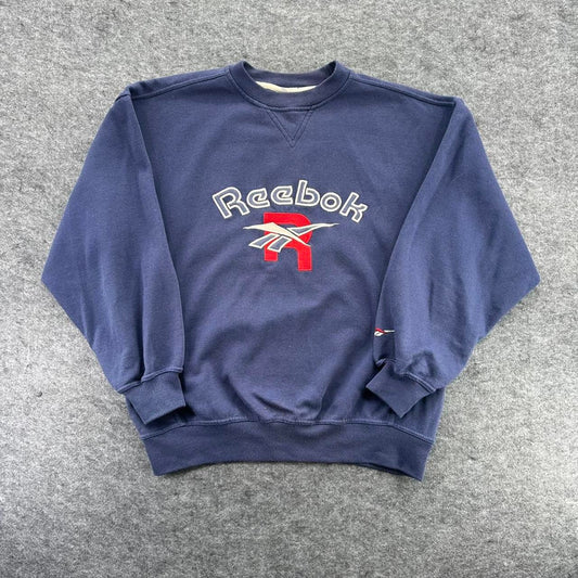 90s reebok spellout logo sweatshirt