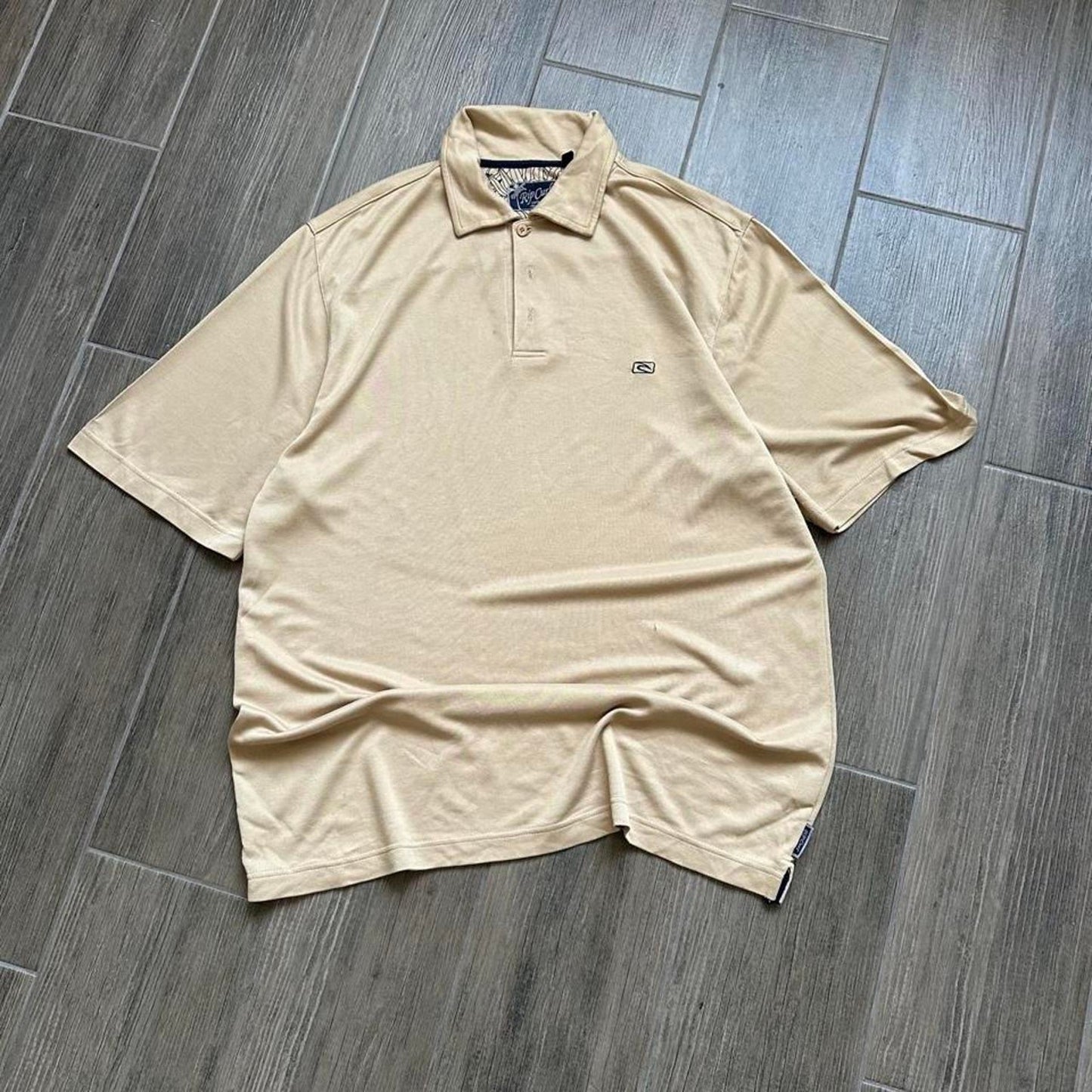 Rip curl tan polo shirt