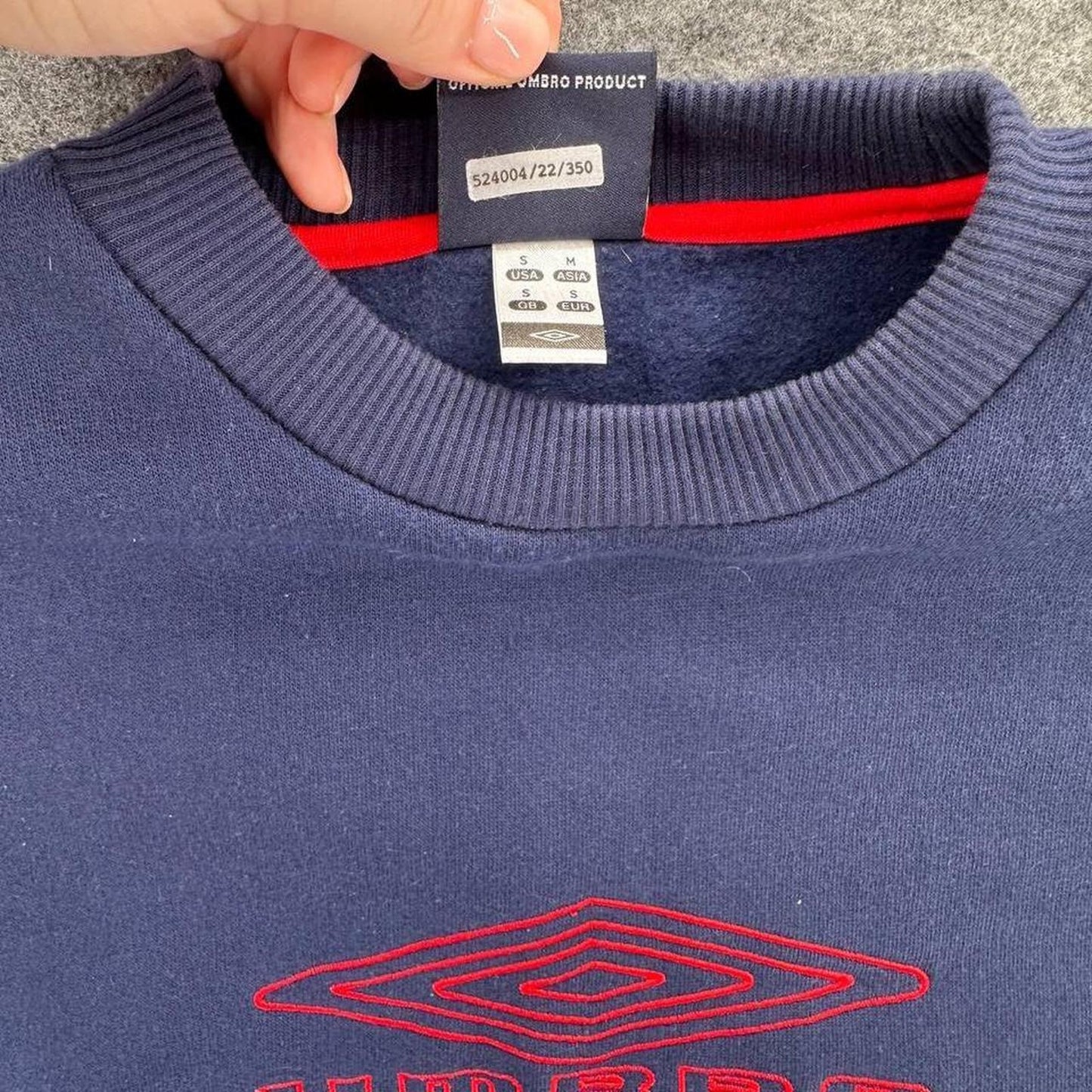 Y2k umbro navy blue crewneck