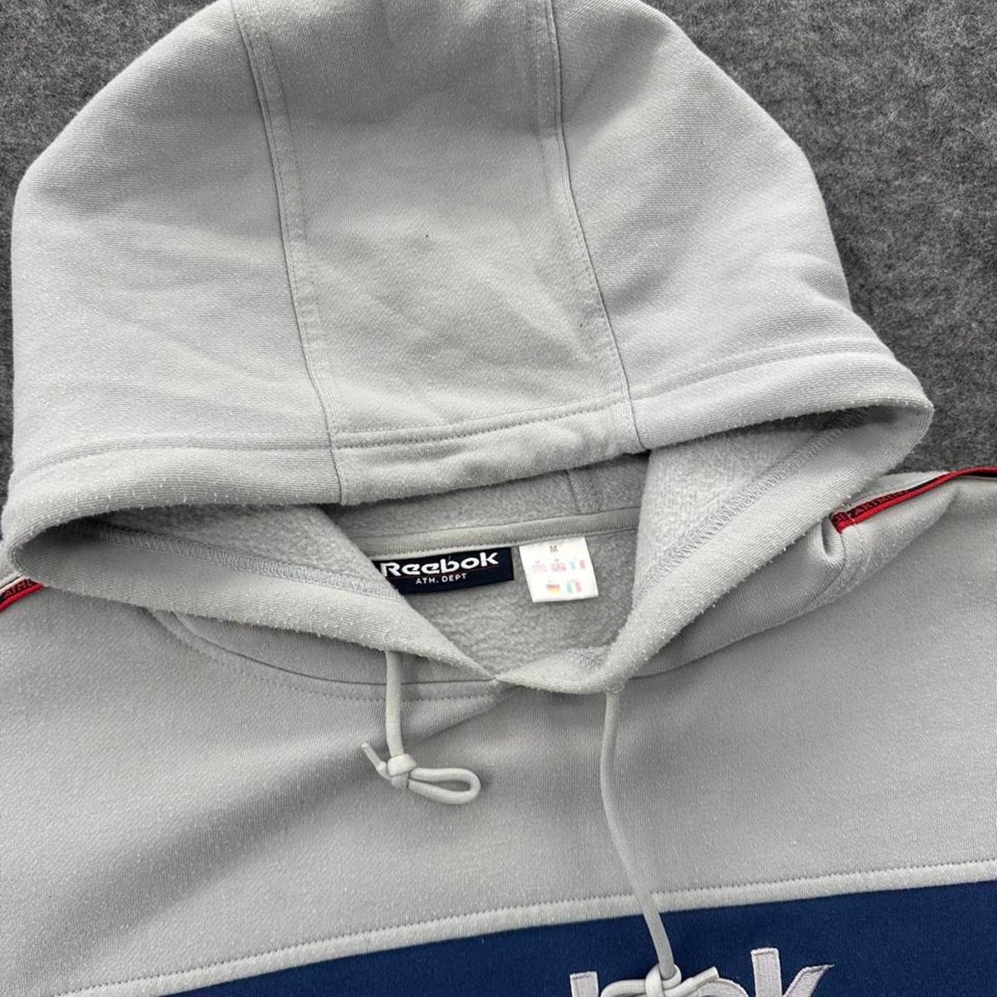 Reebok grey hoodie with embroidered