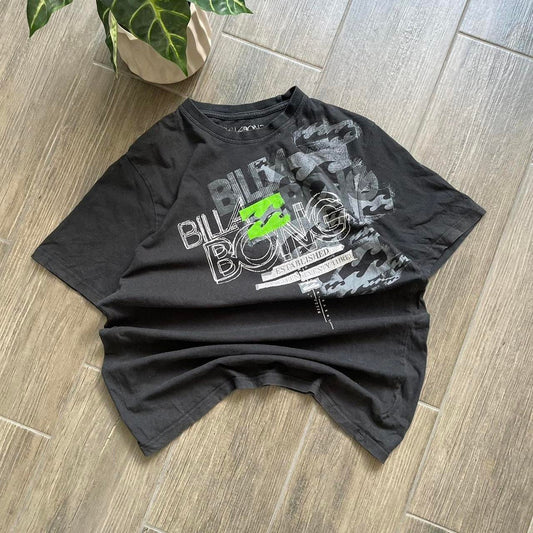 Billabong baggy y2k black tee