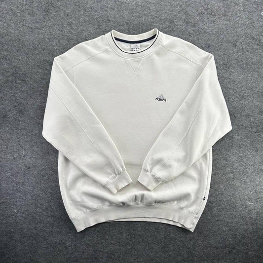 Adidas White Crewneck Sweatshirt