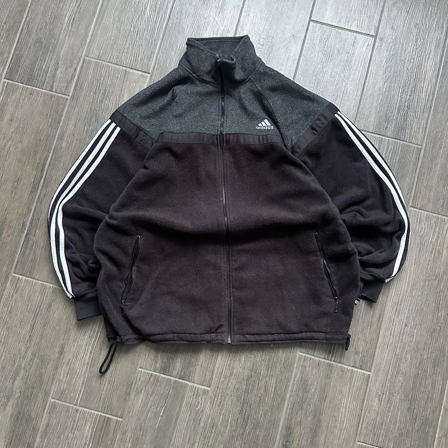 Adidas y2k fleece zip black jumper