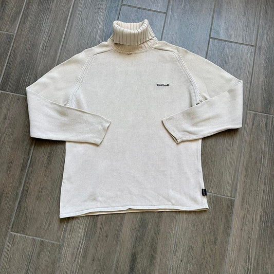Reebok cream turtleneck sweatshirt
