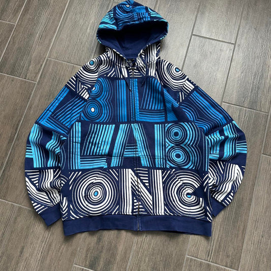 Billabong zip baggy y2k hoodie