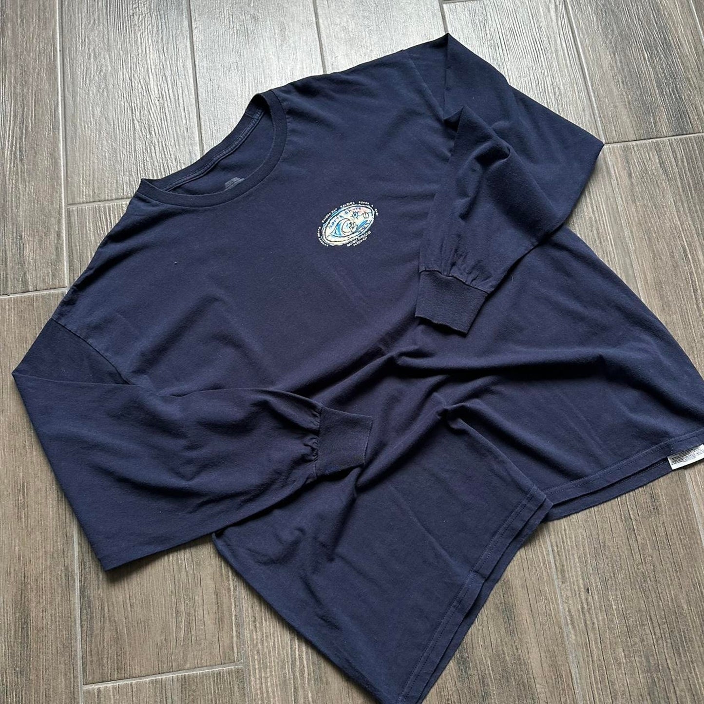 Surf style blue long sleeve
