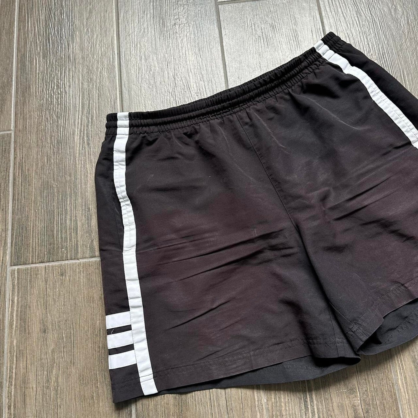 Adidas black and white shorts