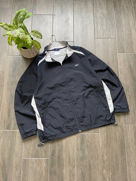 Reebok black y2k vintage light baggy jacket