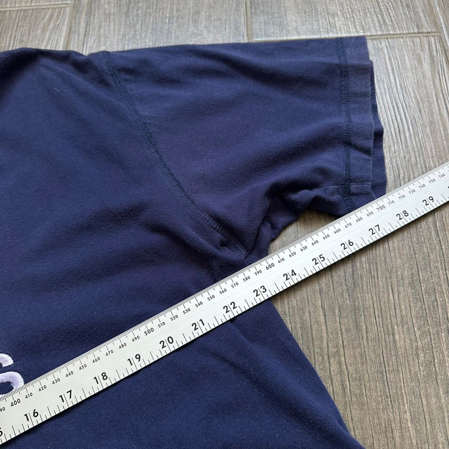 Adidas navy blue t-shirt with yellow and white logo