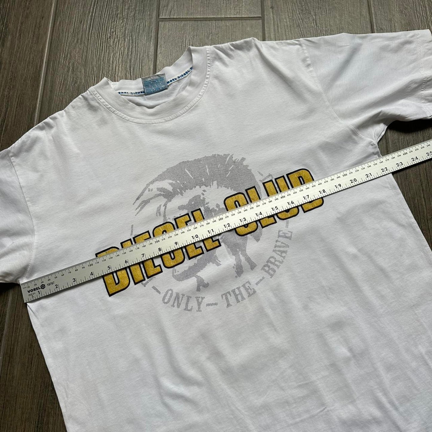 Diesel y2k white japanese style tee