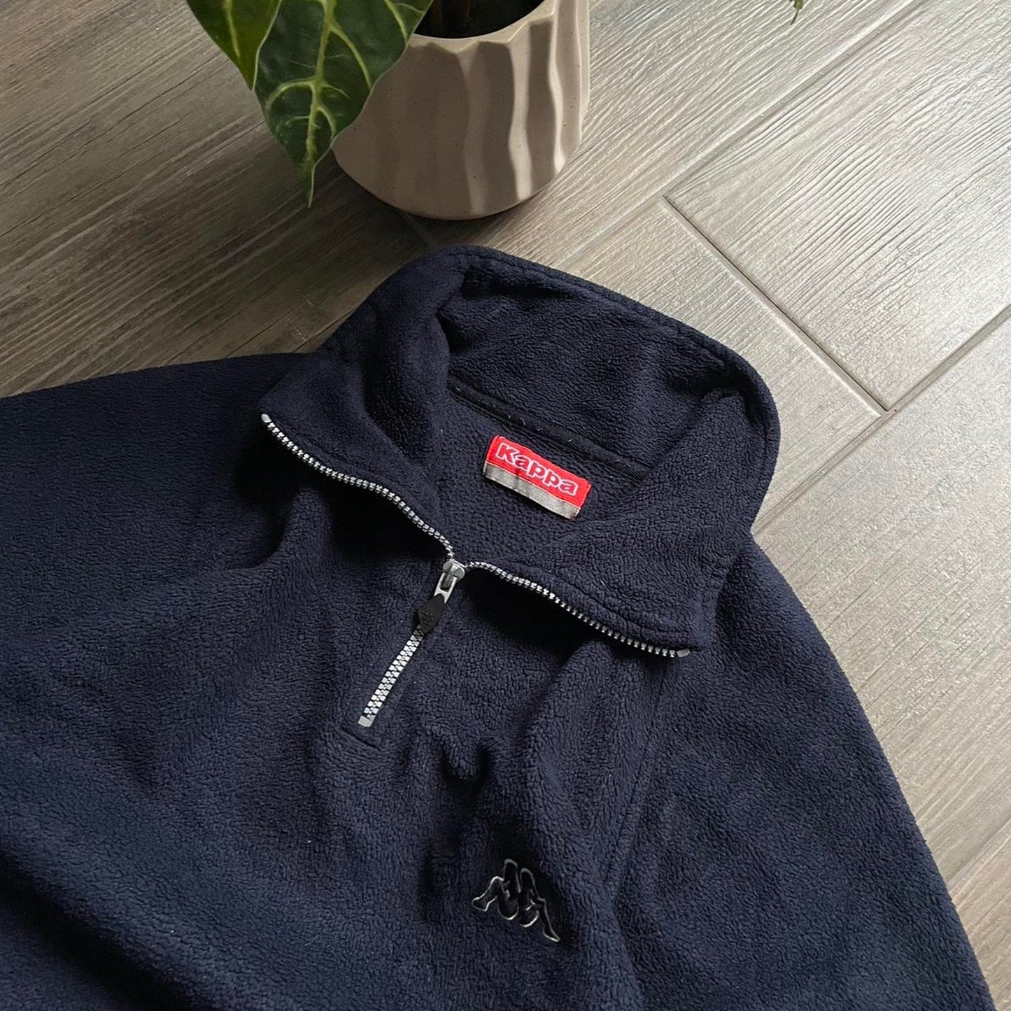 Kappa fleece navy y2k baggy jumper