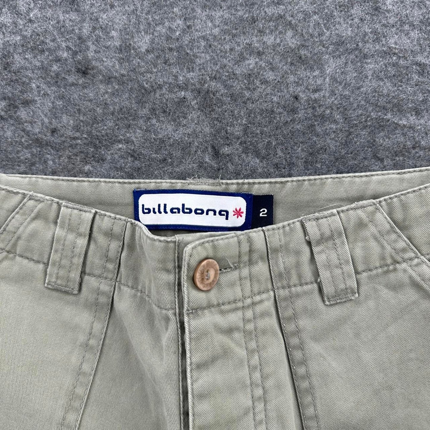 Billabong women khaki cargo shorts