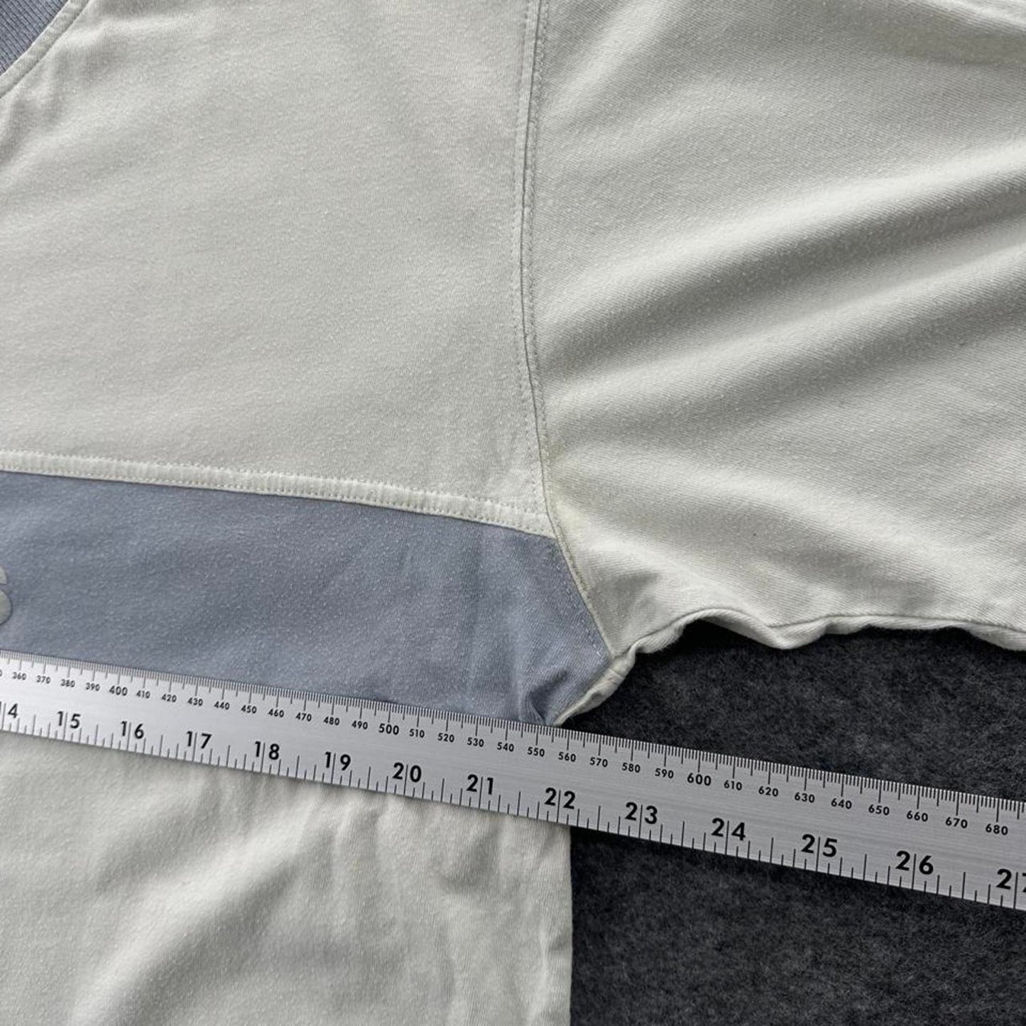 Adidas white and blue striped