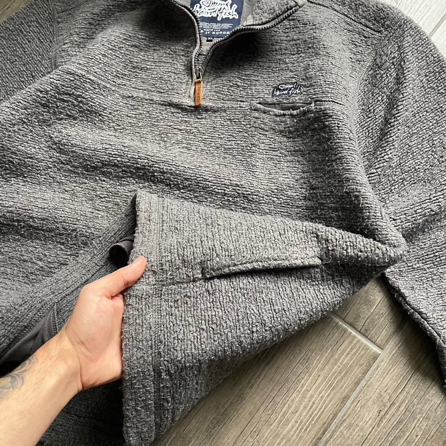 Weird Fish Y2K fleece baggy surf jumper XL