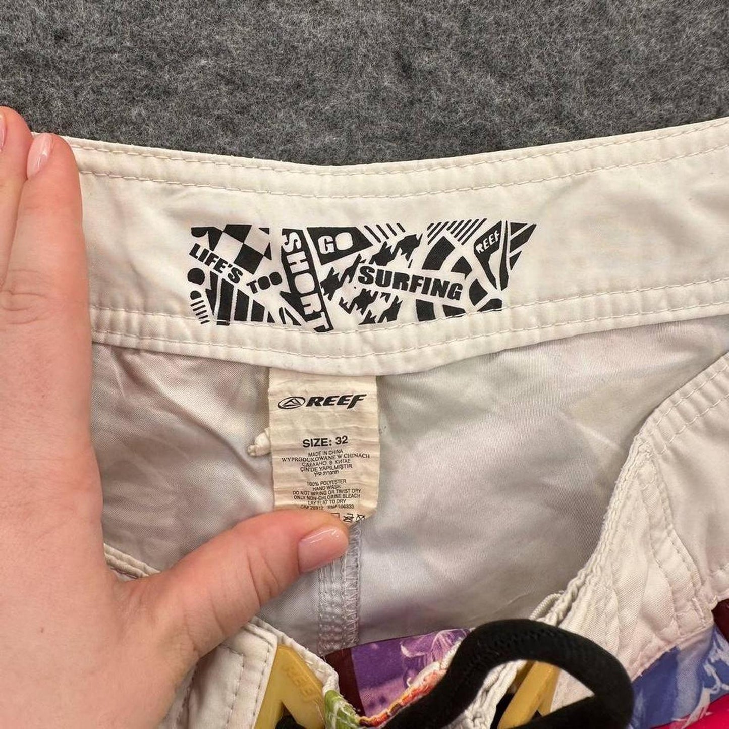 Reef board shorts with multicolored