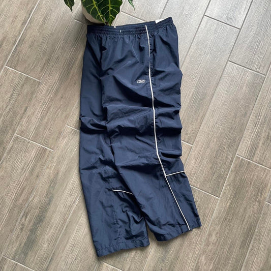 Reebok track baggy nylon y2k drill pants