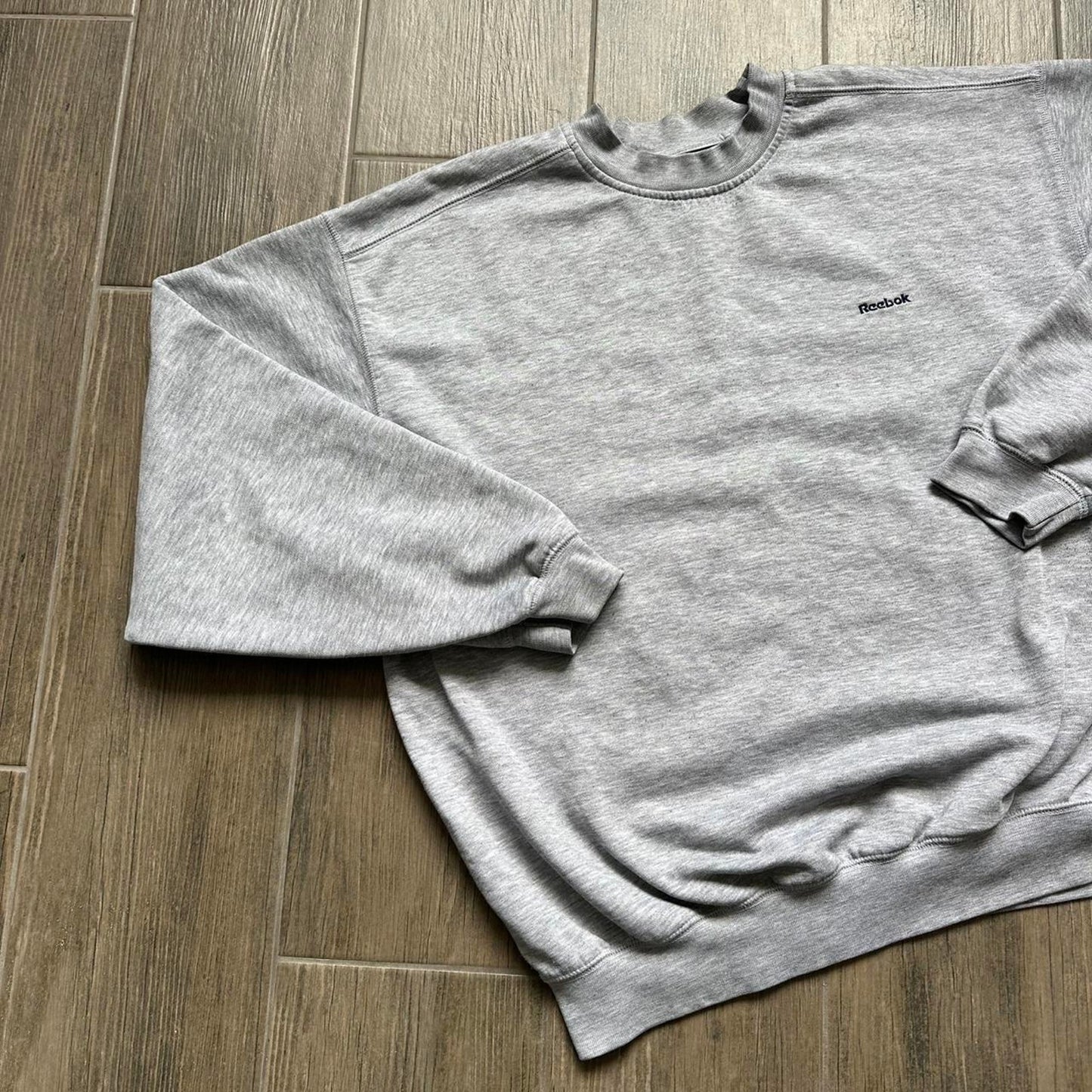Grey reebok crewneck sweatshirt
