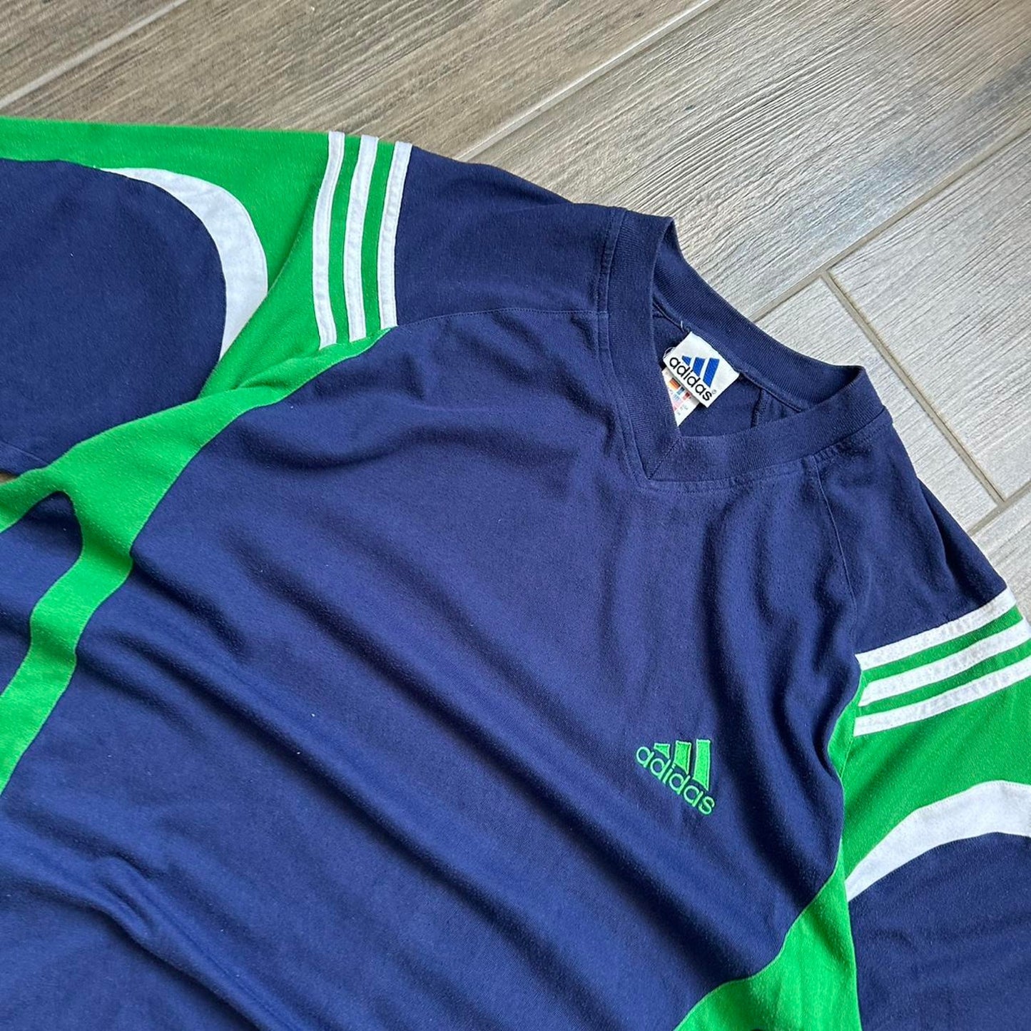 Adidas navy blue and green