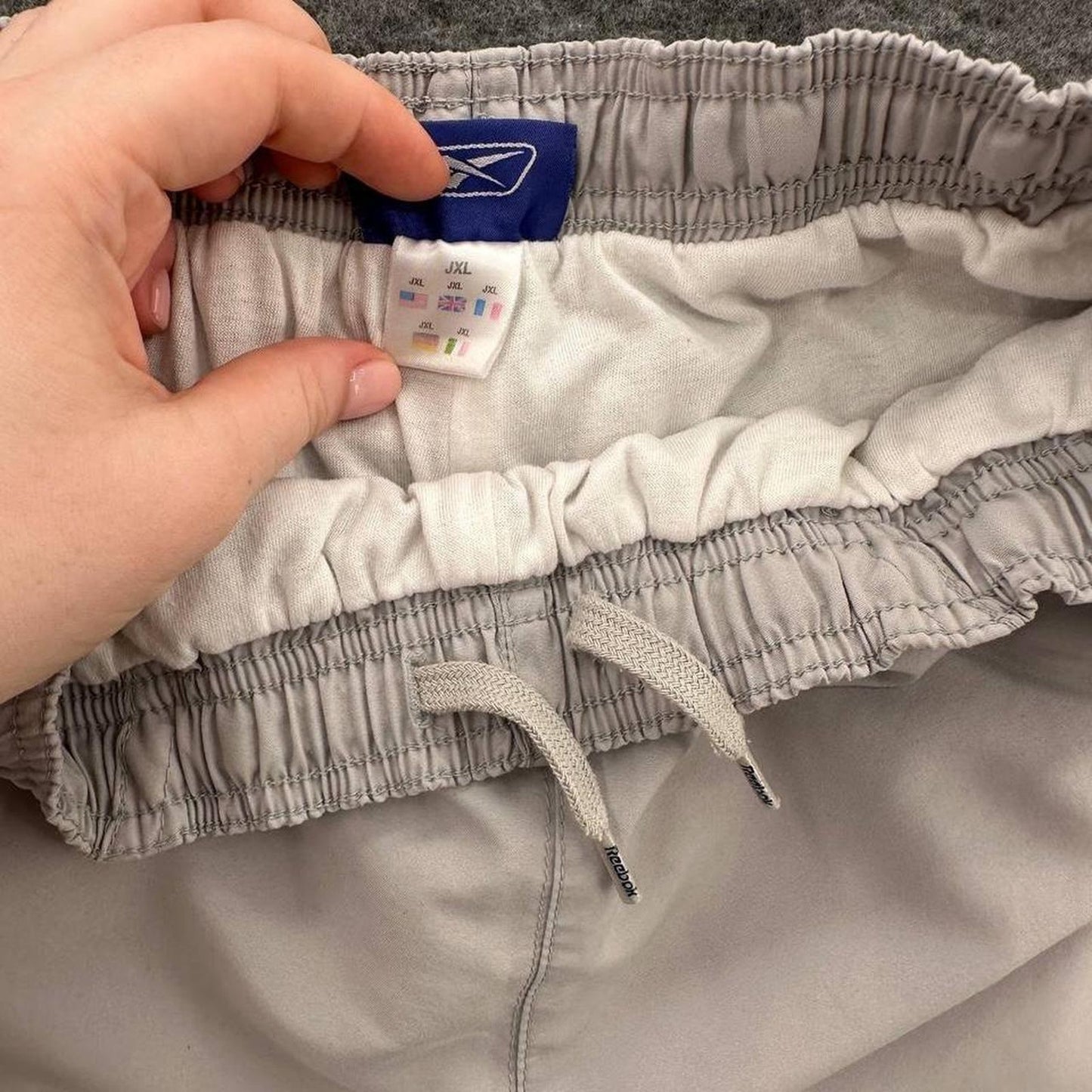 Y2k reebok baggy track shorts