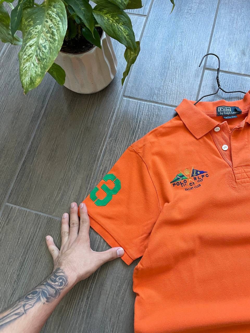 Polo Ralph Lauren y2k orange polo shirt