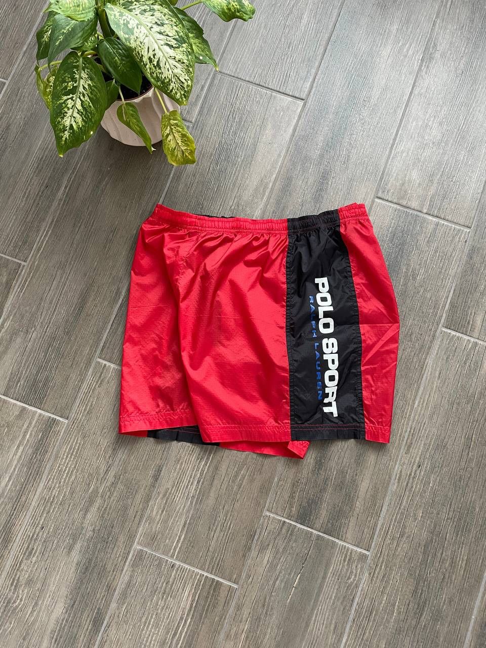 Polo Ralph Lauren Sport red summer y2k nylon shorts