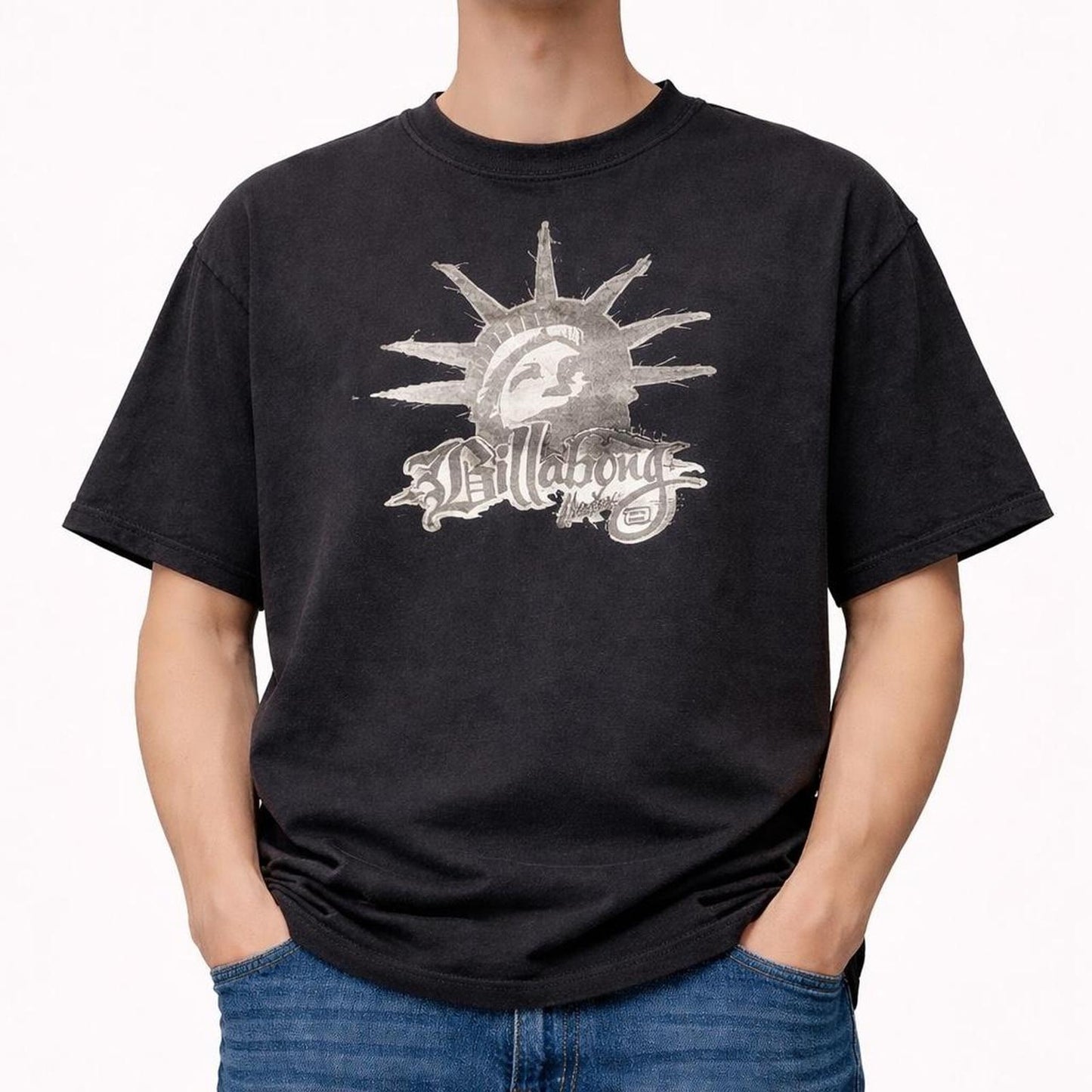 Billabong black graphic tee