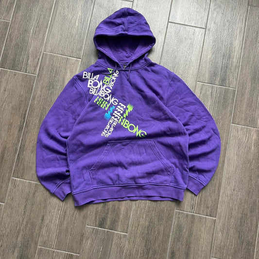 Billabong purple hoodie with green accents