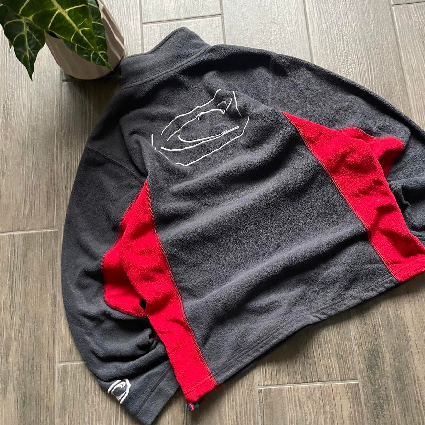 Y2K Oneill fleece grey baggy surf jumper M