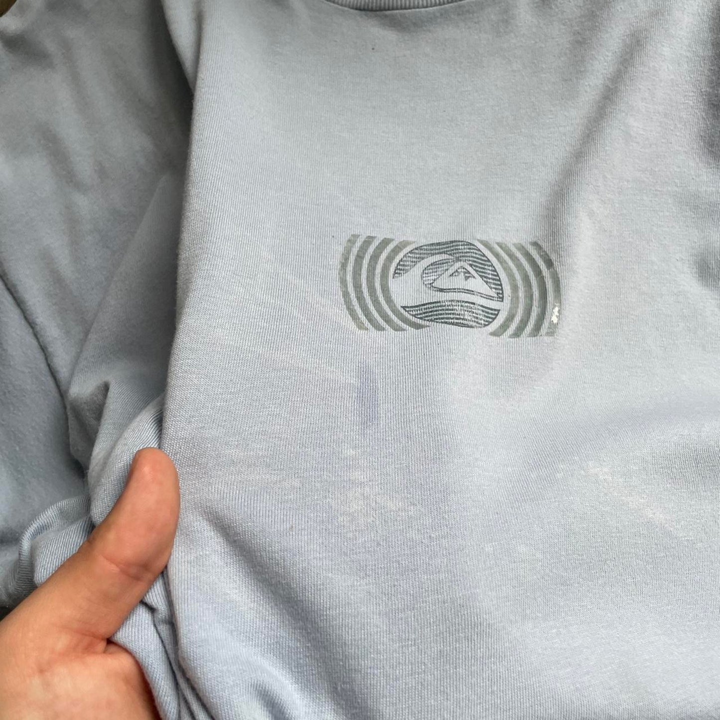 Quiksilver surf wear y2k vintage blue baggy L tee