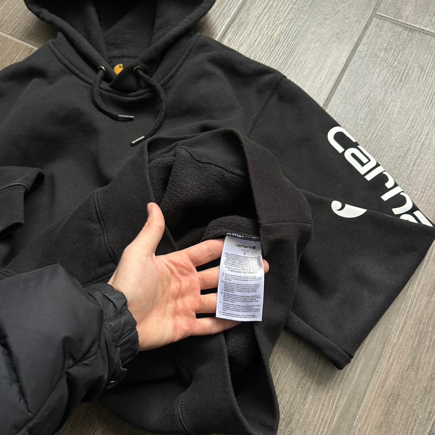 Carhartt skater black baggy hoodie