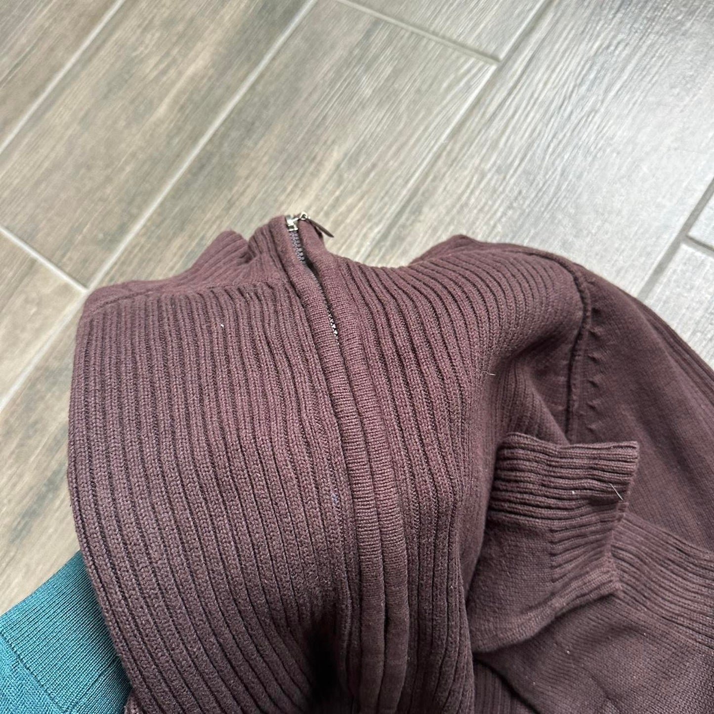 Y2k vintage zip knit winter