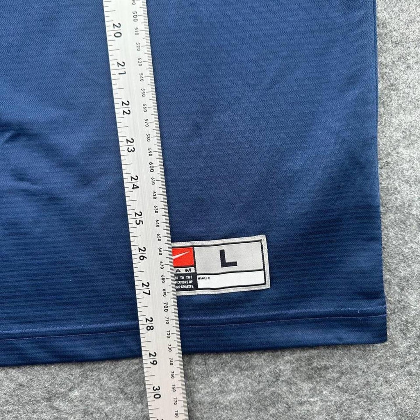 Nike blue soccer jersey with