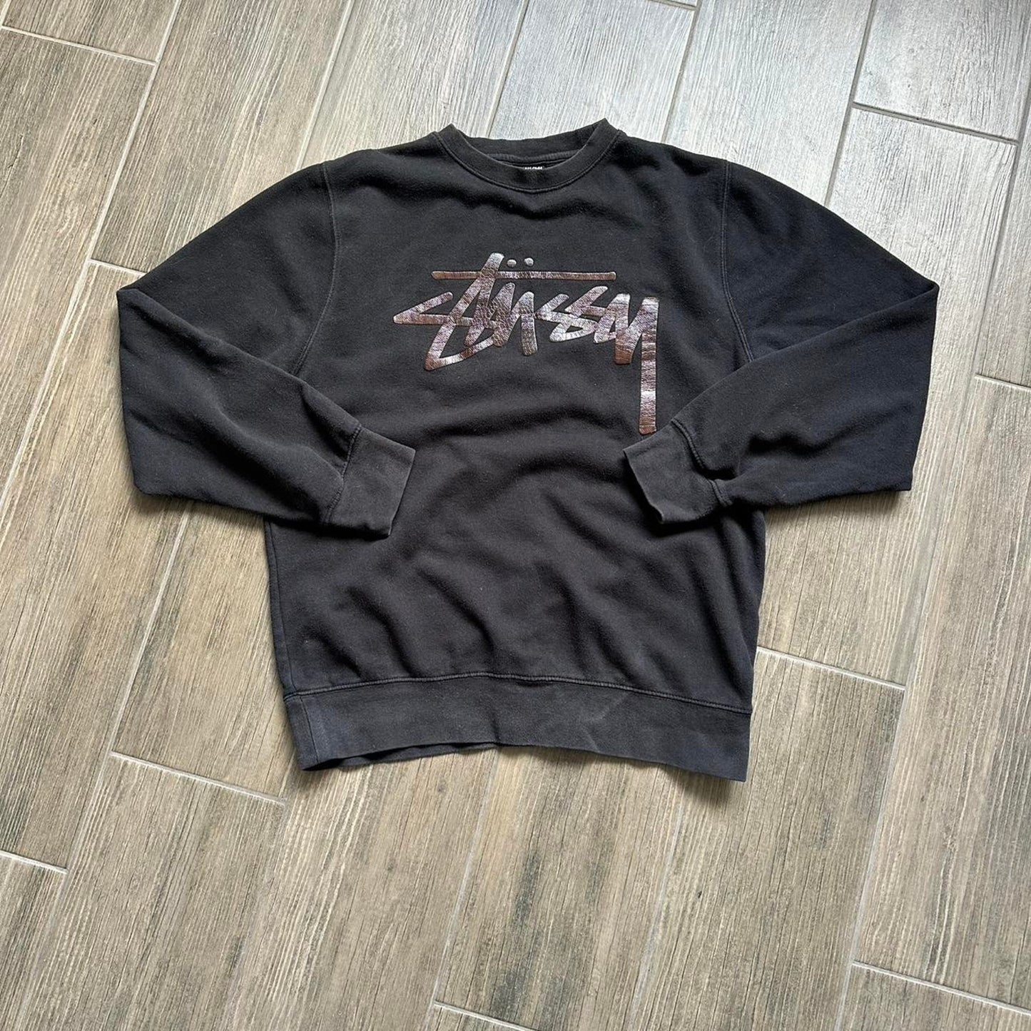 Stussy black crewneck sweatshirt