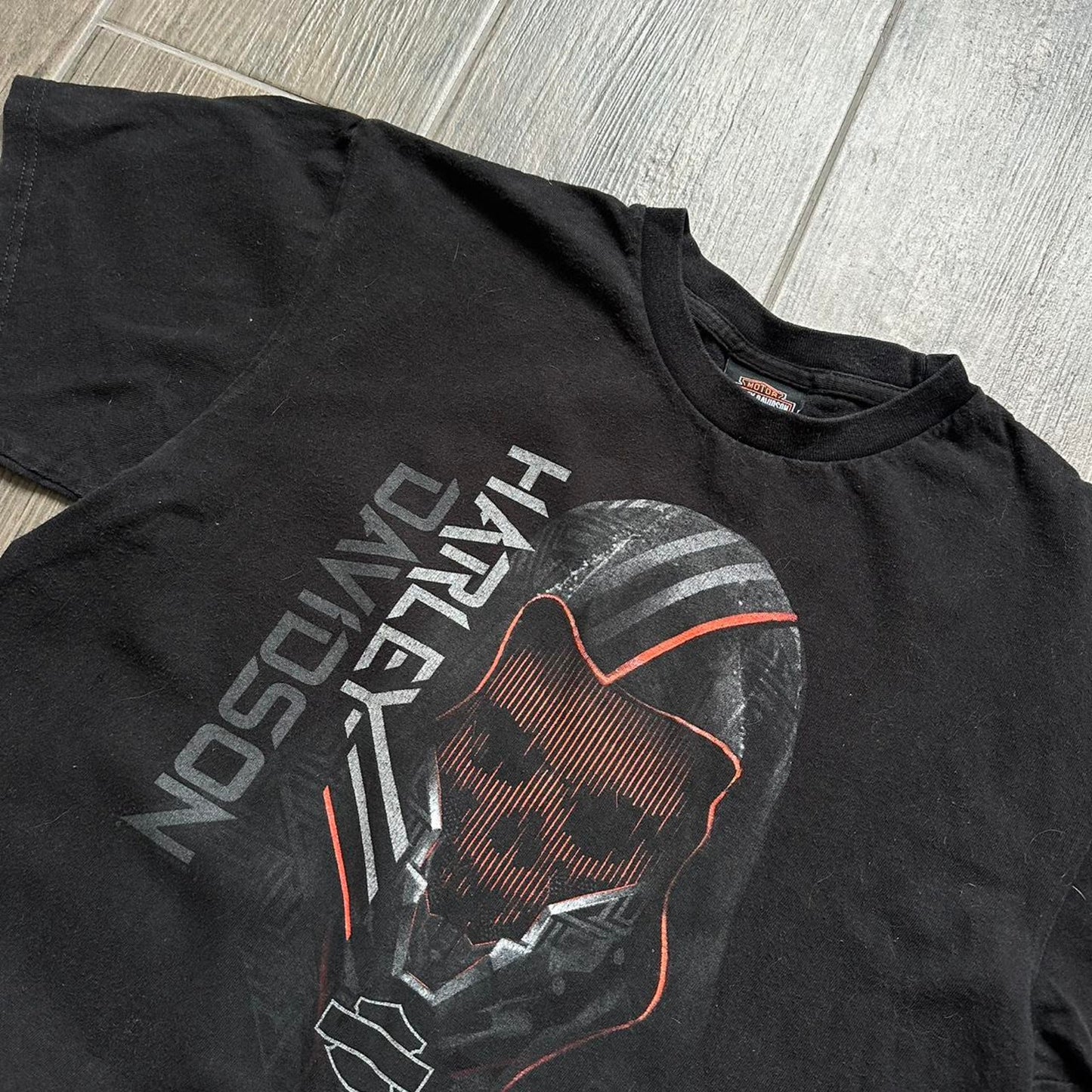 Harley davidson black skull biker