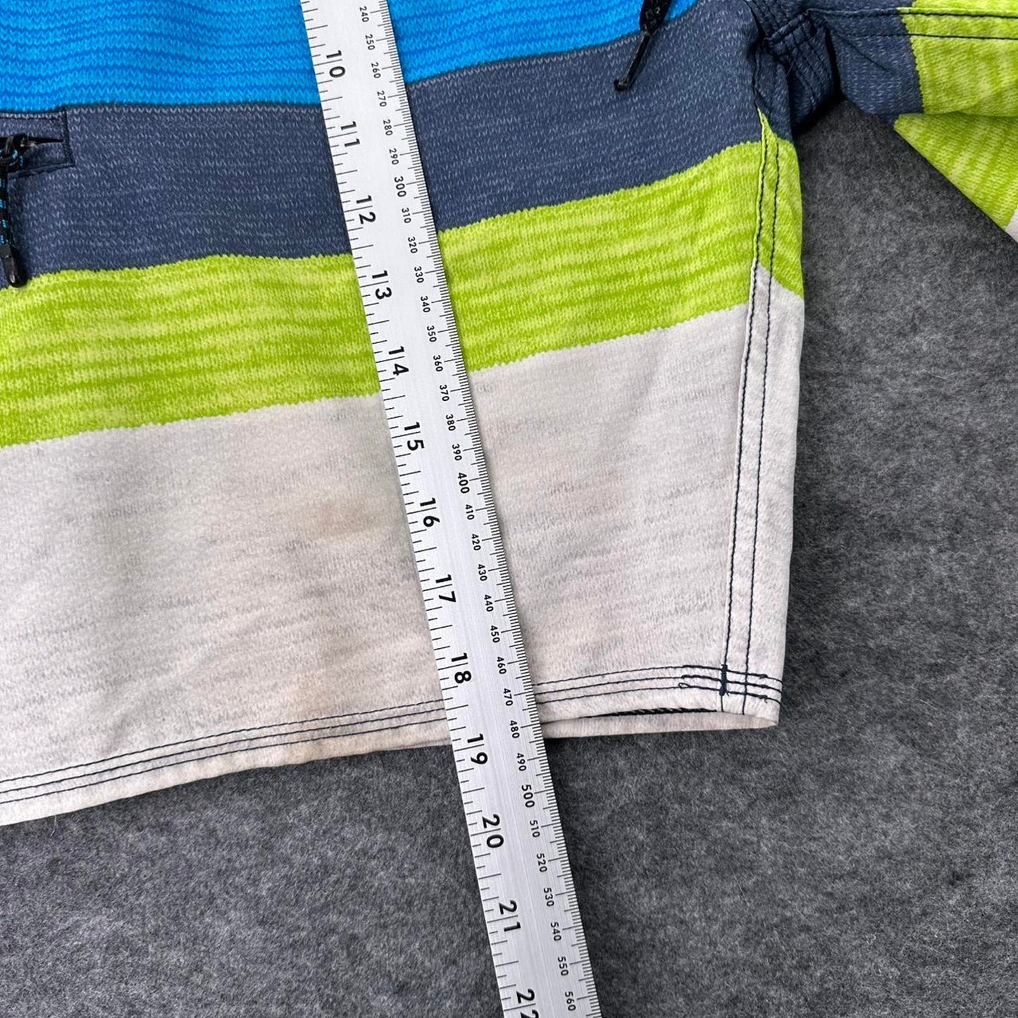 Quiksilver blue striped board shorts
